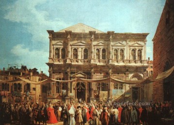Canaletto Painting - The Feast Day of St Roch Canaletto